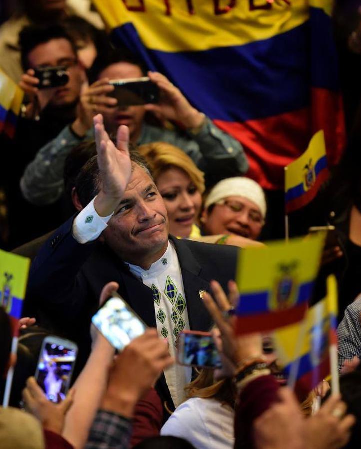 Fotos de Rafael Correa, presidente de Ecuador, en su visita a Valencia