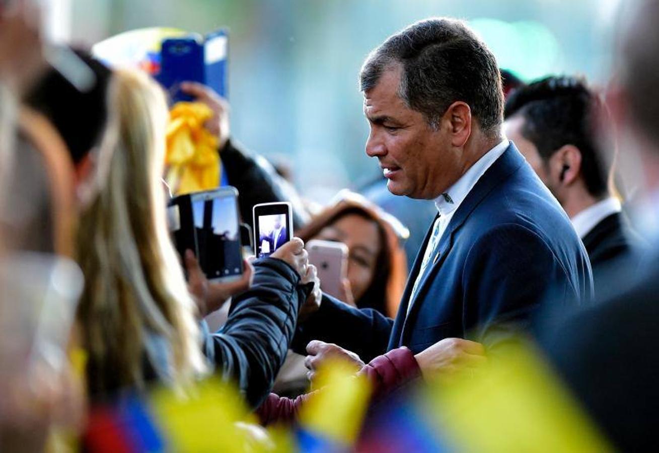 Fotos de Rafael Correa, presidente de Ecuador, en su visita a Valencia