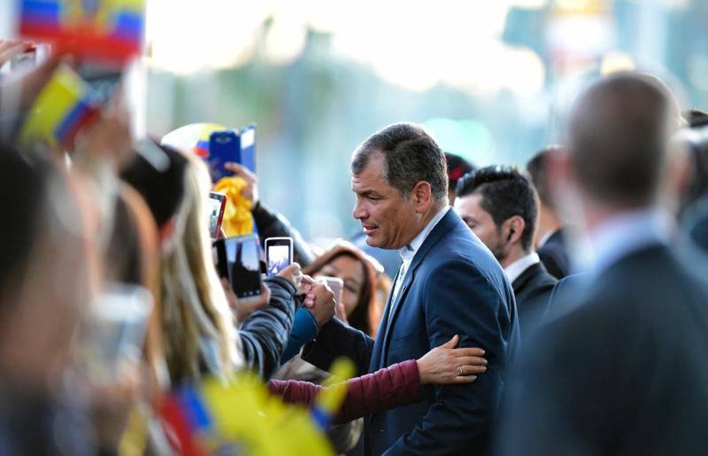 Fotos de Rafael Correa, presidente de Ecuador, en su visita a Valencia