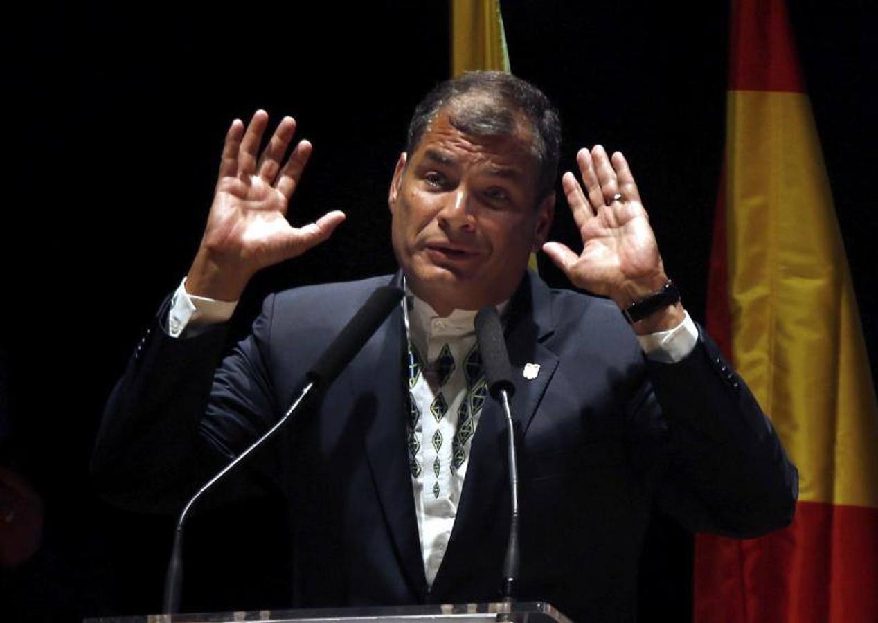 Fotos de Rafael Correa, presidente de Ecuador, en su visita a Valencia