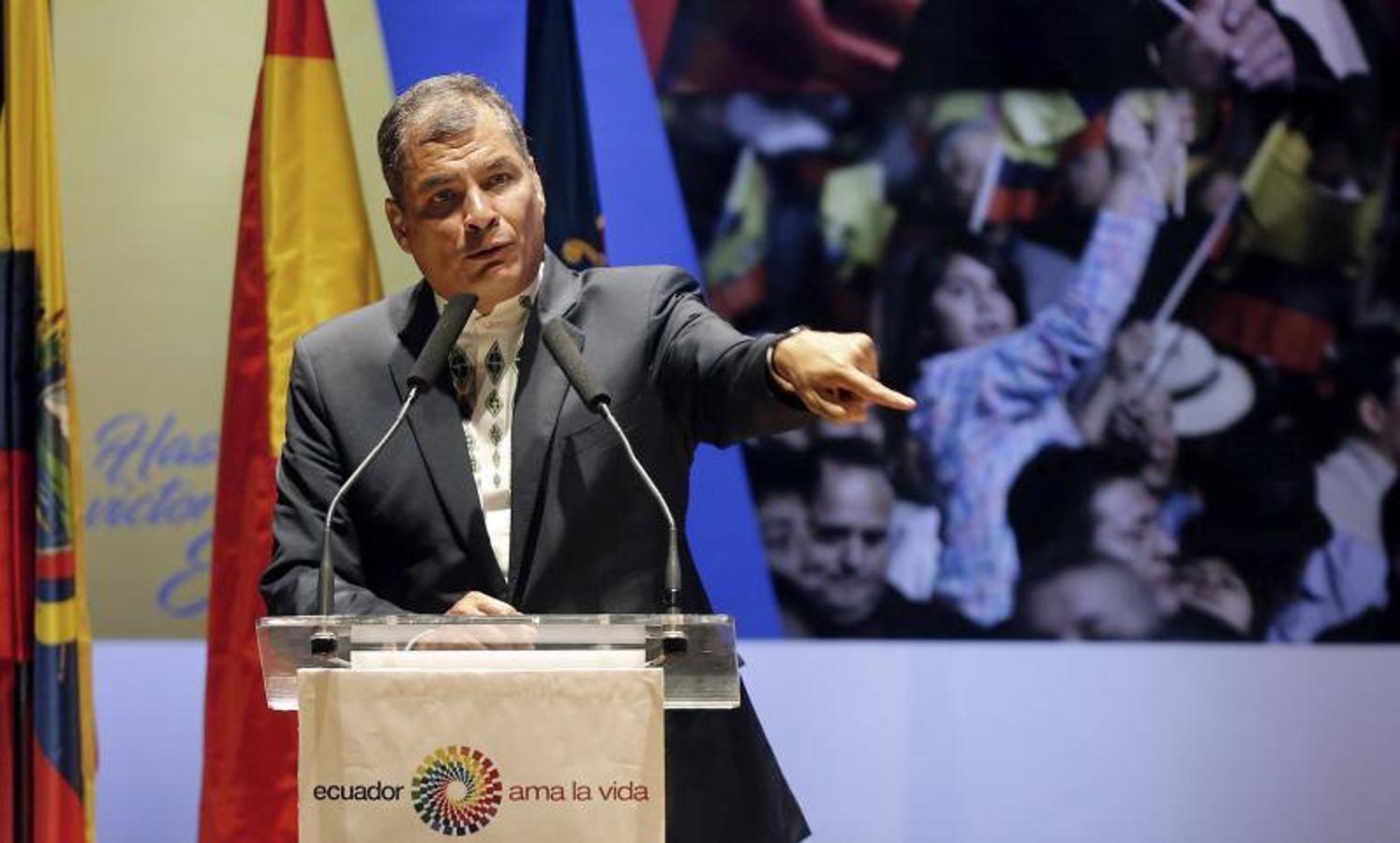 Fotos de Rafael Correa, presidente de Ecuador, en su visita a Valencia