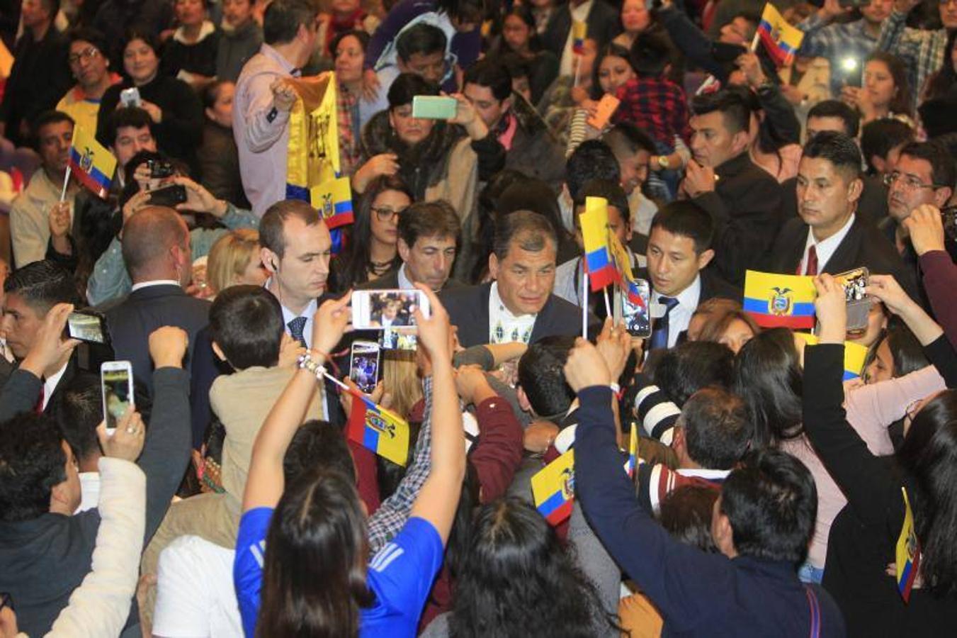 Fotos de Rafael Correa, presidente de Ecuador, en su visita a Valencia