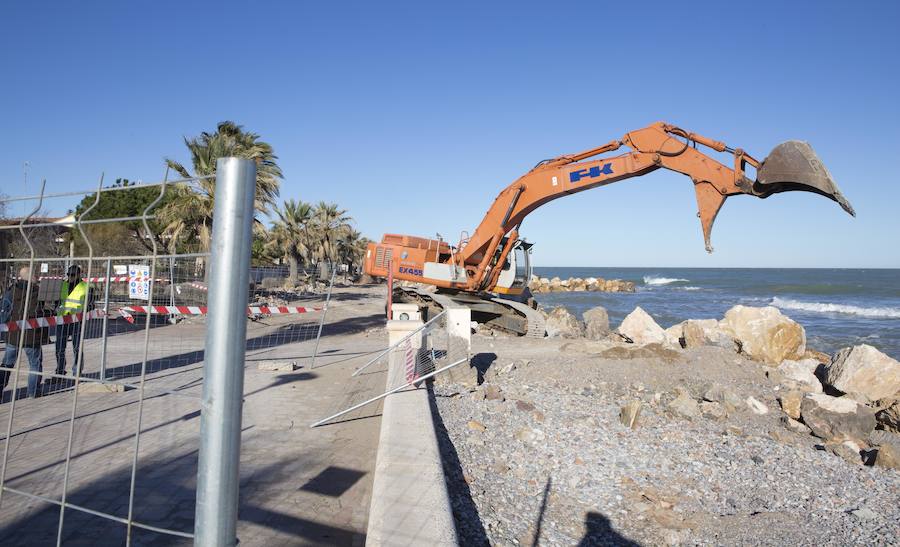 Fotos de los daños del temporal en las playas valencianas