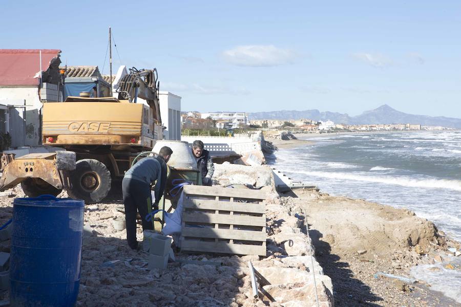 Fotos de los daños del temporal en las playas valencianas