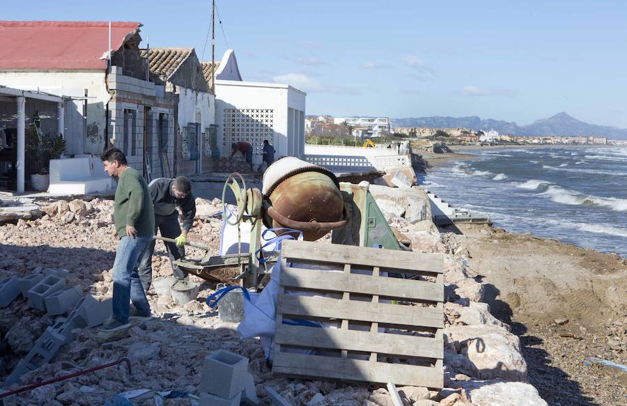 Fotos de los daños del temporal en las playas valencianas