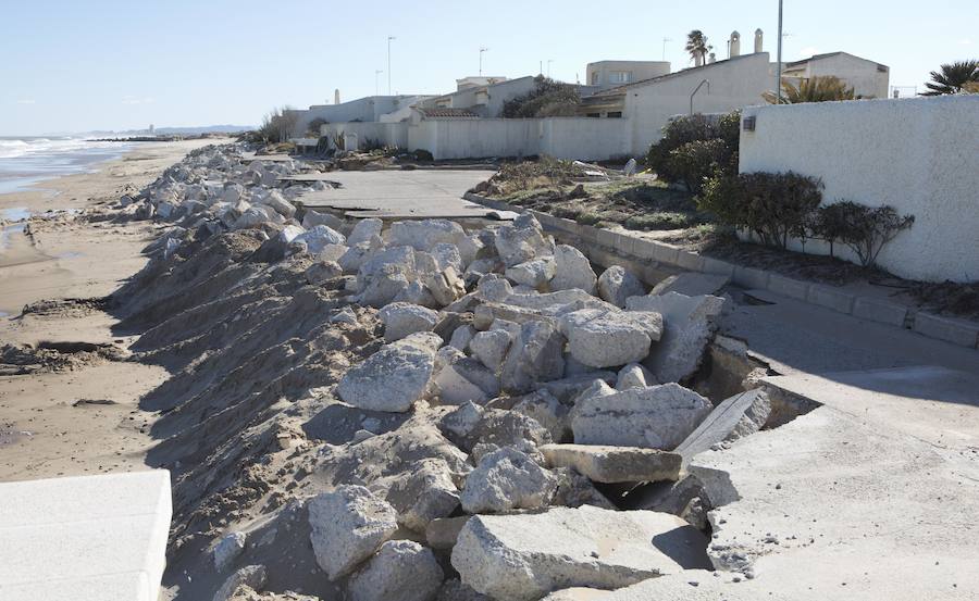 Fotos de los daños del temporal en las playas valencianas