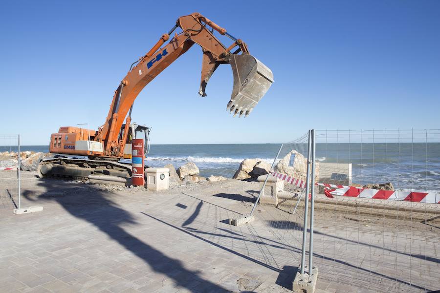 Fotos de los daños del temporal en las playas valencianas