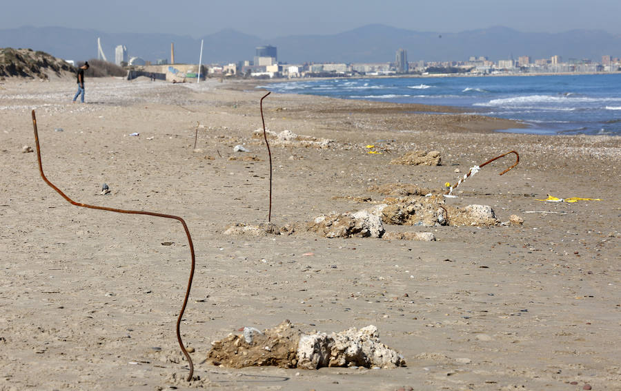 Fotos del estado de la playa de El Saler