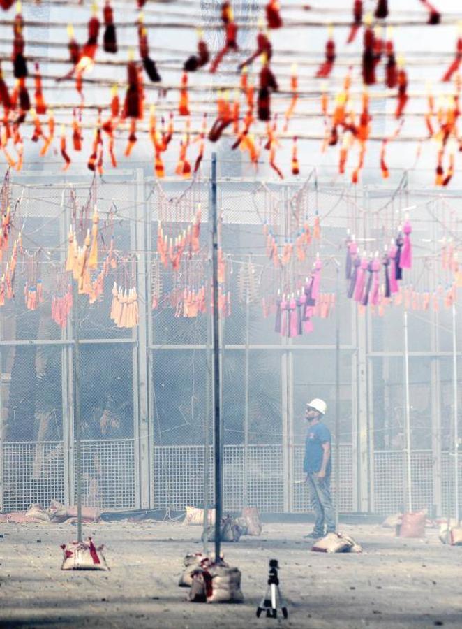 Fotos de la mascletà del domingo 12 de marzo de Pirotecnia Valenciana