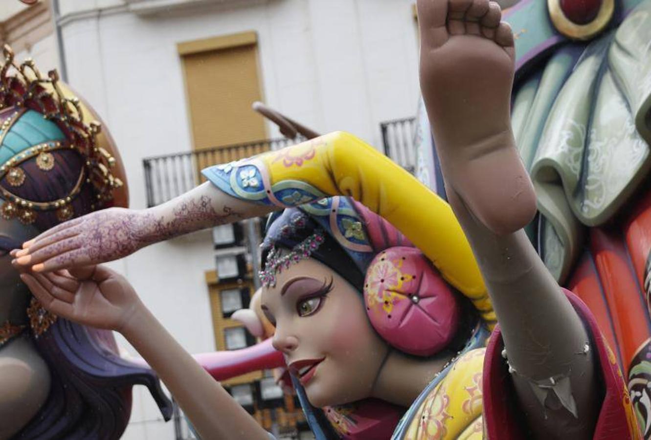 Fotos de los daños de la lluvia y el temporal en las Fallas de Valencia 2017