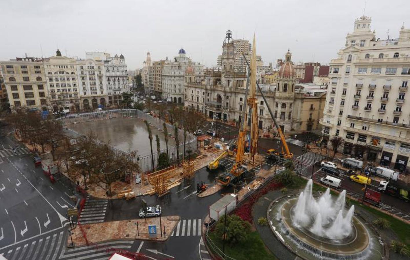 Fotos de los daños de la lluvia y el temporal en las Fallas de Valencia 2017