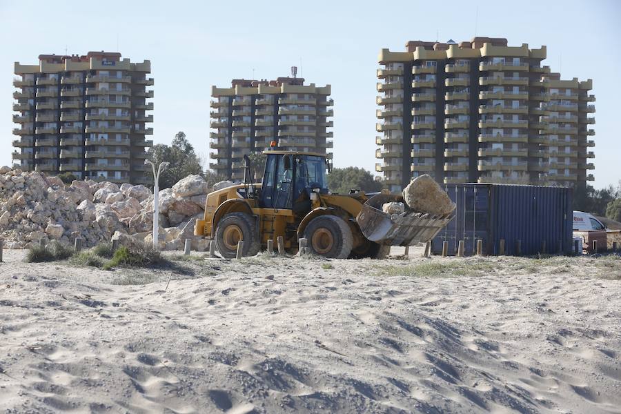 Fotos de las obras de reconstrucción de El Saler