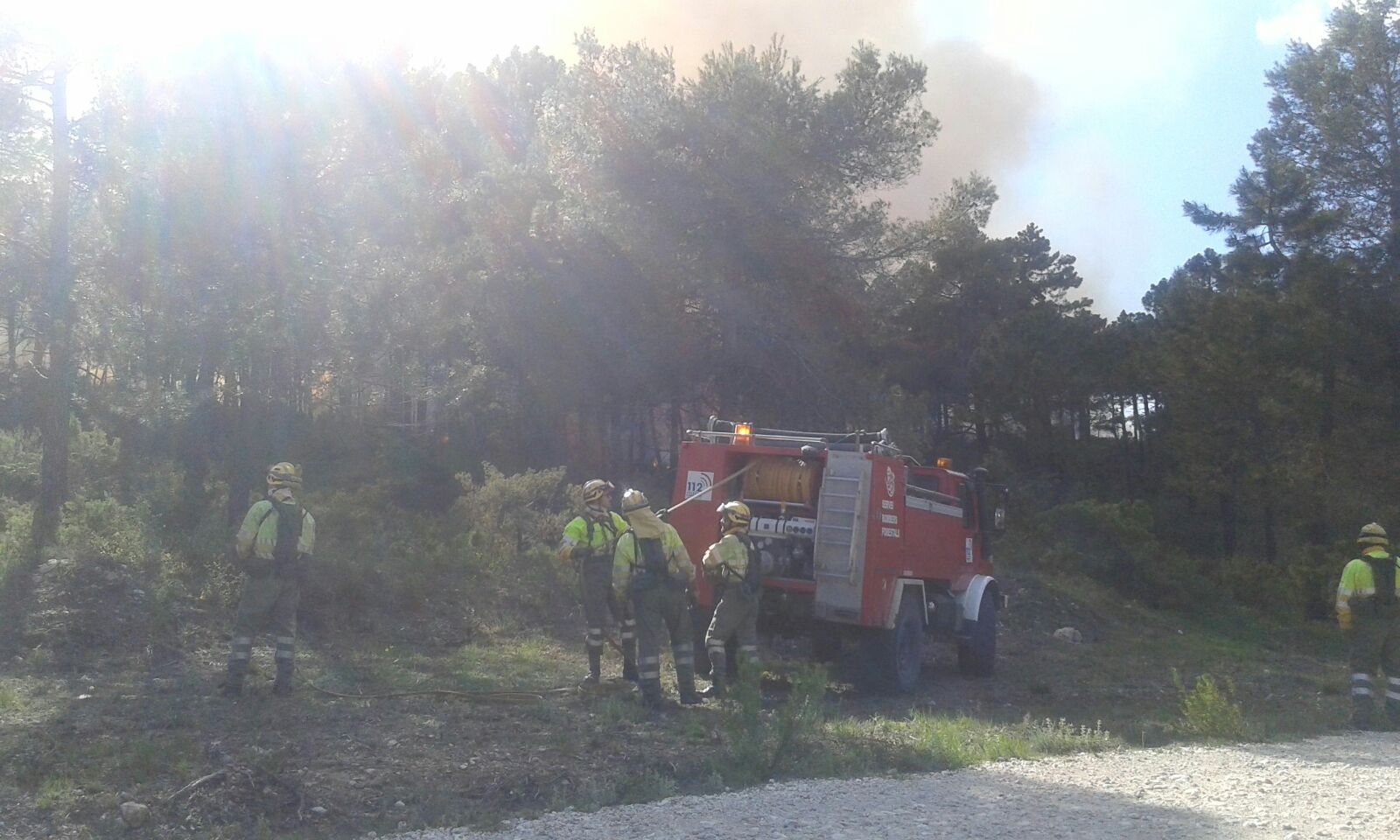 Fotos del incendio en Enguera