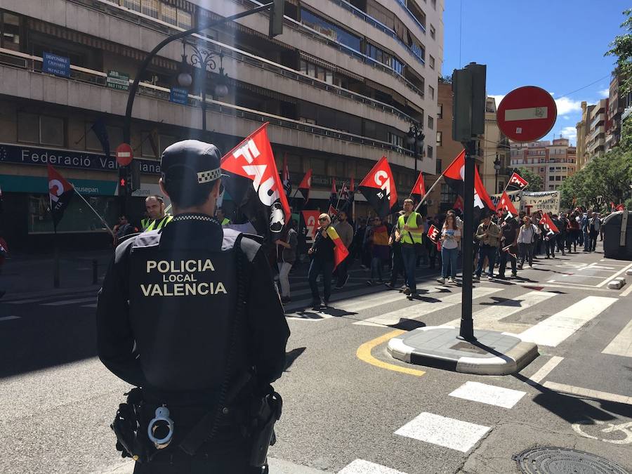 Fotos de las manifestaciones del 1 de mayo, Día del Trabajador, en Valencia ciudad