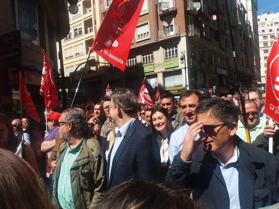 Fotos de las manifestaciones del 1 de mayo, Día del Trabajador, en Valencia ciudad