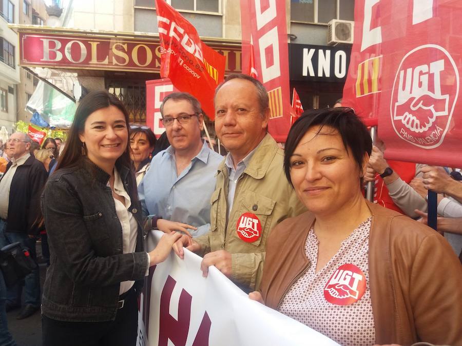 Fotos de las manifestaciones del 1 de mayo, Día del Trabajador, en Valencia ciudad