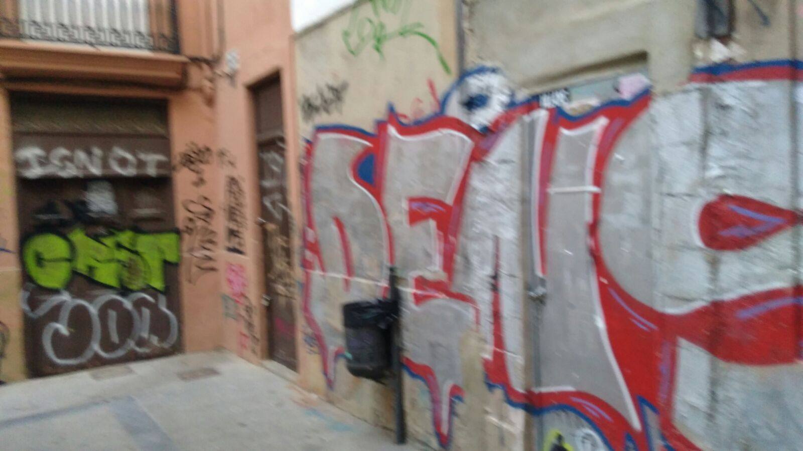 Fotos de los &#039;grafitis&#039; y pintadas en edificios del Carmen