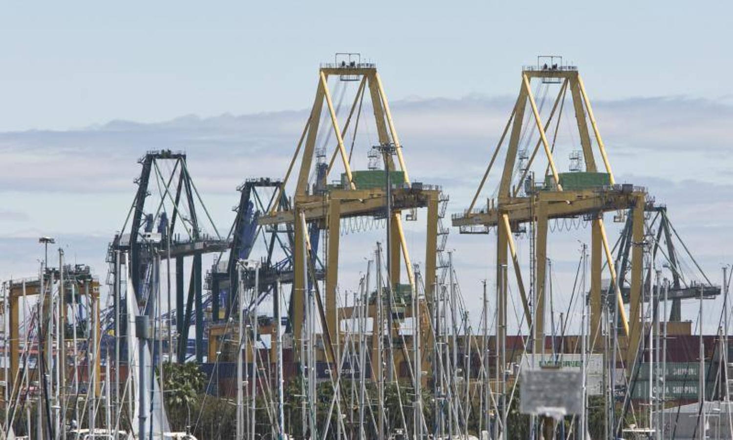 Fotos de la huelga de estibadores en el Puerto de Valencia