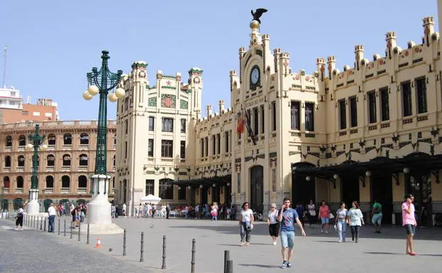 Imagen de la fachada de la Estación del Norte de Valencia.