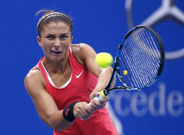 Errani, durante un partido en Pekín. 