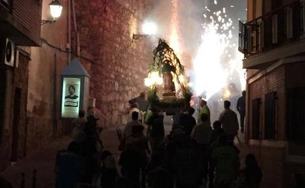 Acto de la bajada de San Roque, el año pasado en Serra. 