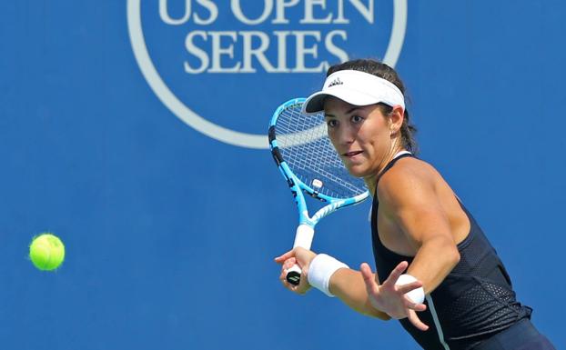 Muguruza, durante el partido.