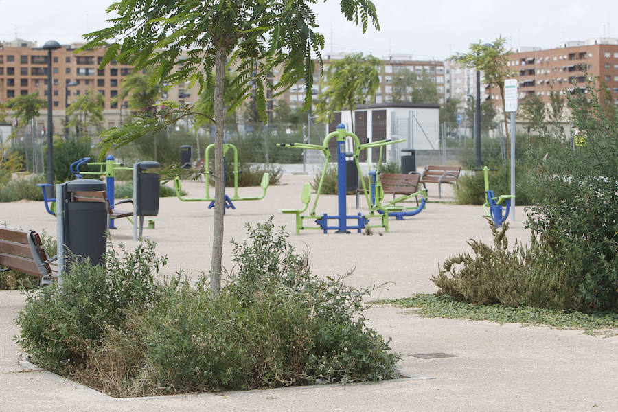 Fotos del parque bloqueado de Malilla