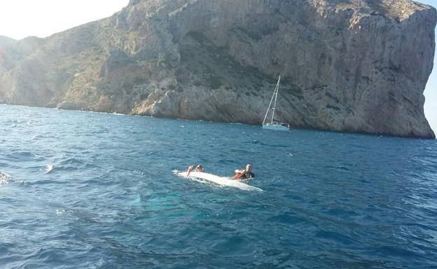 Rescate de las embarcaciones en el Cap de Sant Antoni, Xàbia. 