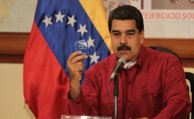 Nicolás Maduro durante el acto del gobierno del pasado jueves. 
