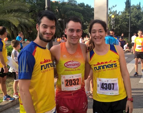 Los hermanos Espadas, tras una carrera. 