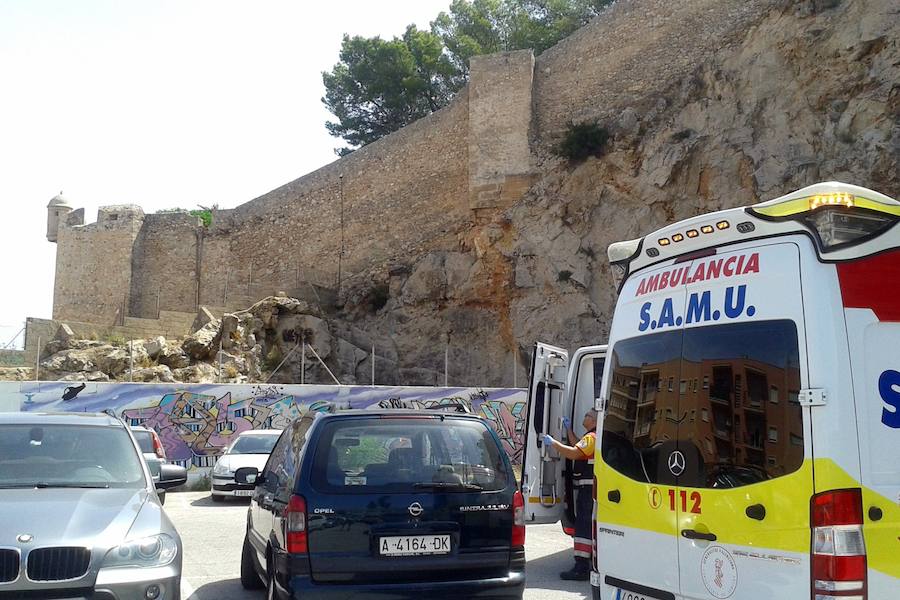 Una mujer y su bebé de 8 meses se precipitan desde lo alto del castillo de Dénia