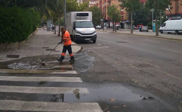 Efectos de la lluvia en Valencia.