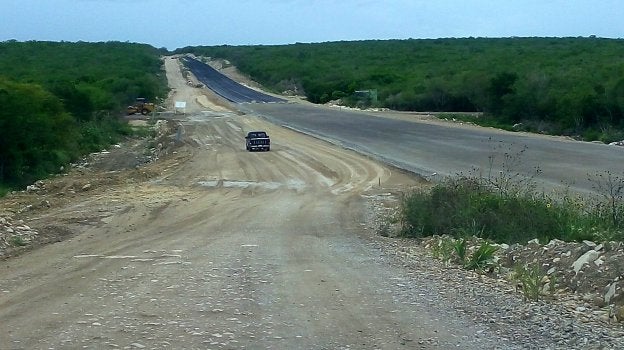 Tramo de la carretera en el estado de Tamaulipas en el que desapareció la valenciana. 