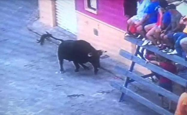 Un toro arrastra una barrera y causa heridas a seis personas en Serra 