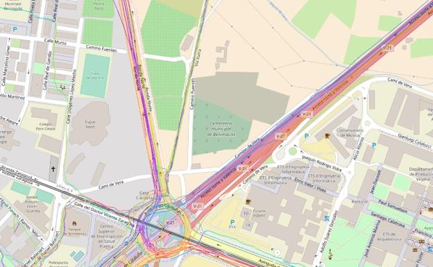 La circulación vuelve a la normalidad en la entrada de Valencia por la V-21