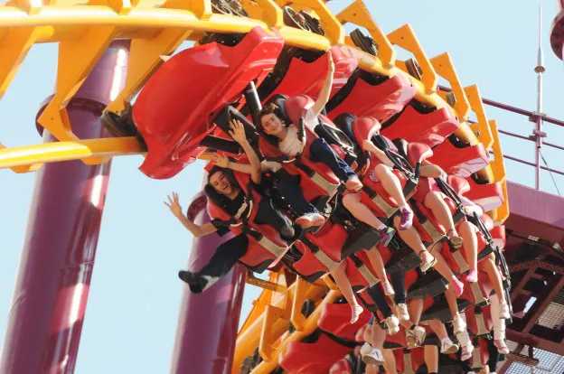 Una de las atracciones del parque de atracciones. 