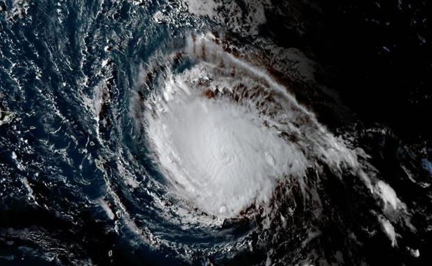Imagen satelital del huracán Irma.