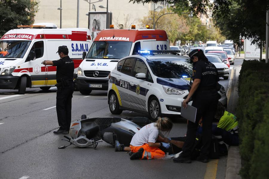 Fotos del accidente en la Avenida Tomás Montañana de Valencia