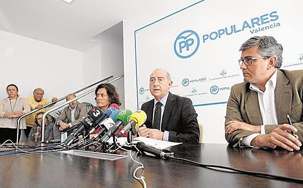 Rueda de prensa de miembros del pp de Valencia imputados por blanqueo de dinero, en una foto de archivo. 