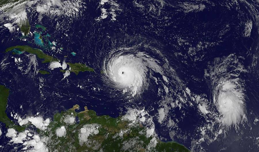 El huracán Irma visto desde el espacio.