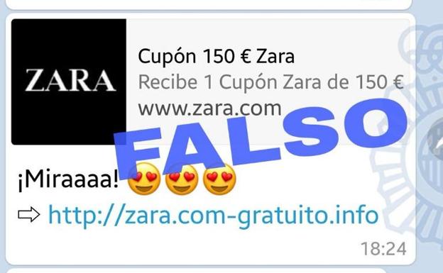 El nuevo timo del supuesto cupón de Zara.