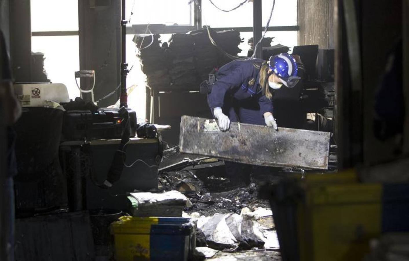 Fotos del incendio de la Ciudad de la Justicia