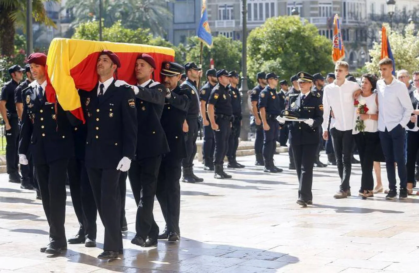 Fotos del funeral de Blas Gámez, el policía asesinado en Valencia