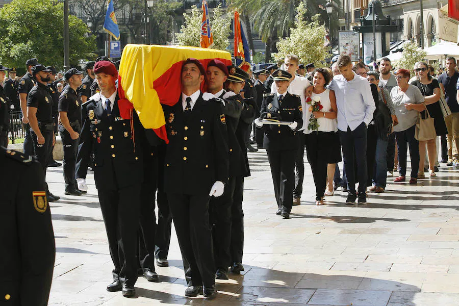 Fotos del funeral de Blas Gámez, el policía asesinado en Valencia