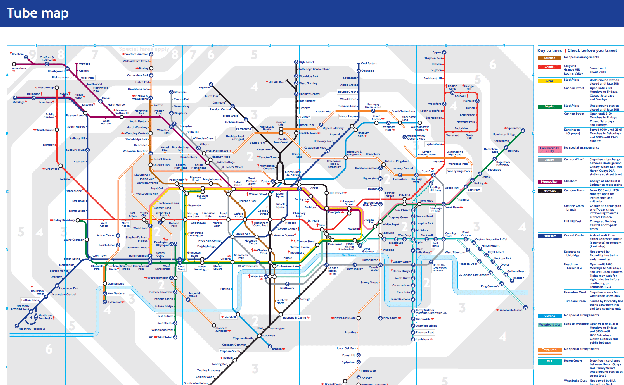 Mapa / plano del metro de Londres. Dónde está Parsons Green