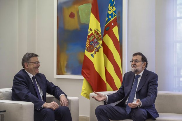 Reunión de Puig y Rajoy para abordar la reforma de la financiación. 