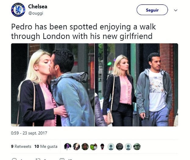 La mujer de Pedro Rodríguez anuncia su divorcio tras ser sorprendido el futbolista besando a otra mujer