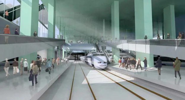 Una simulación de la futura estación Central presentada en 2008. 