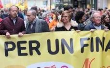 Manifestación con motivo del 25 d´Abril convocada por Acció Cultural el año pasado. 