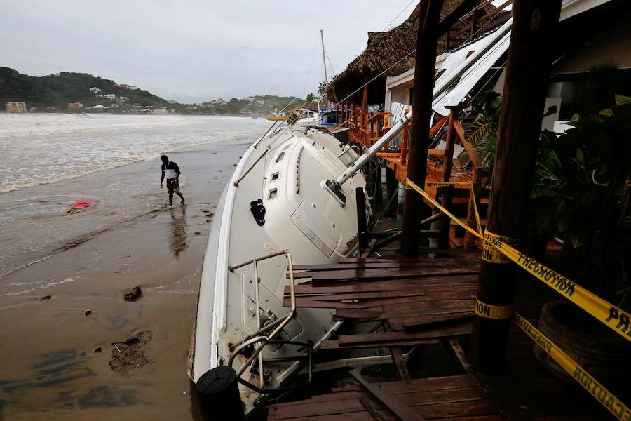 La tormenta tropical Nate a su paso por Rivas, Nicaragua. 